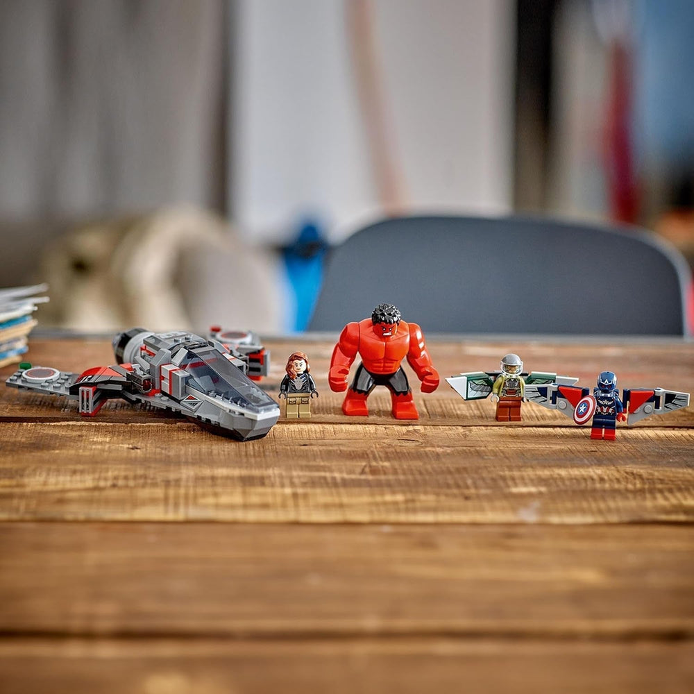 LEGO Marvel Resa dei conti tra Capitan America e Hulk Rosso Regalo per bambini Jet Set costruibile Giocattolo da supereroe per ragazzi e ragazze Giocattolo da costruzione Avventura di 8 anni 76292 Set da costruzione Besuche den LEGO-Store