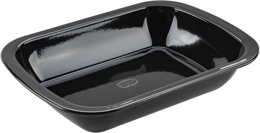 Dr. Oetker Back-Idee Kreativ Dessert- Und Auflaufform Aus Emaille, 39.5 X 28 X 6.5 Cm– Hitzebeständig Bis 400°C, Schnittfest, Kratzfest, Induktionsgeeignet, Schwarz Stampi e teglie Naty Shop 34 X 24 Cm