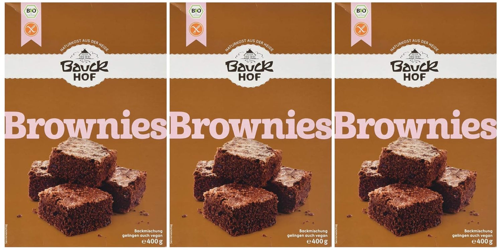 Brownies Senza Glutine, Confezione 3Er (3 X 400 G) - Bio Naty Shop