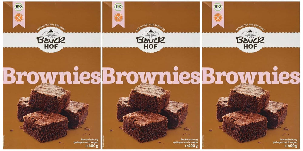Brownies Senza Glutine, Confezione 3Er (3 X 400 G) - Bio Naty Shop