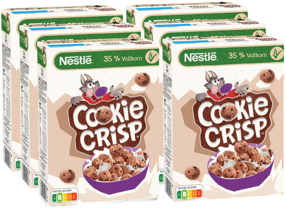 Nestlé Cookie Crisp (+20%), biscotti integrali per la colazione ai cereali per bambini, confezione da 1 (1x450g)