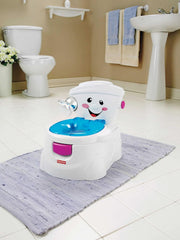 Fisher-Price Meine Erste Toilette, Baby Töpfchen, Mit Musik & Lustigen Sätzen, Tragbare Baby Toilette, Abnehmbarer Toilettenaufsatz, Deutsche Version, Ab 1 Jahr, P4326 Accessori Alimentazione e Allattamento Bebe Naty Shop