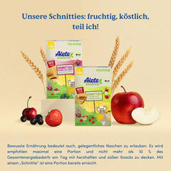 Alete Bio Schnitties, cereali integrali e frutti rossi 6 x 22 g Naty Shop Mamma e Bambino