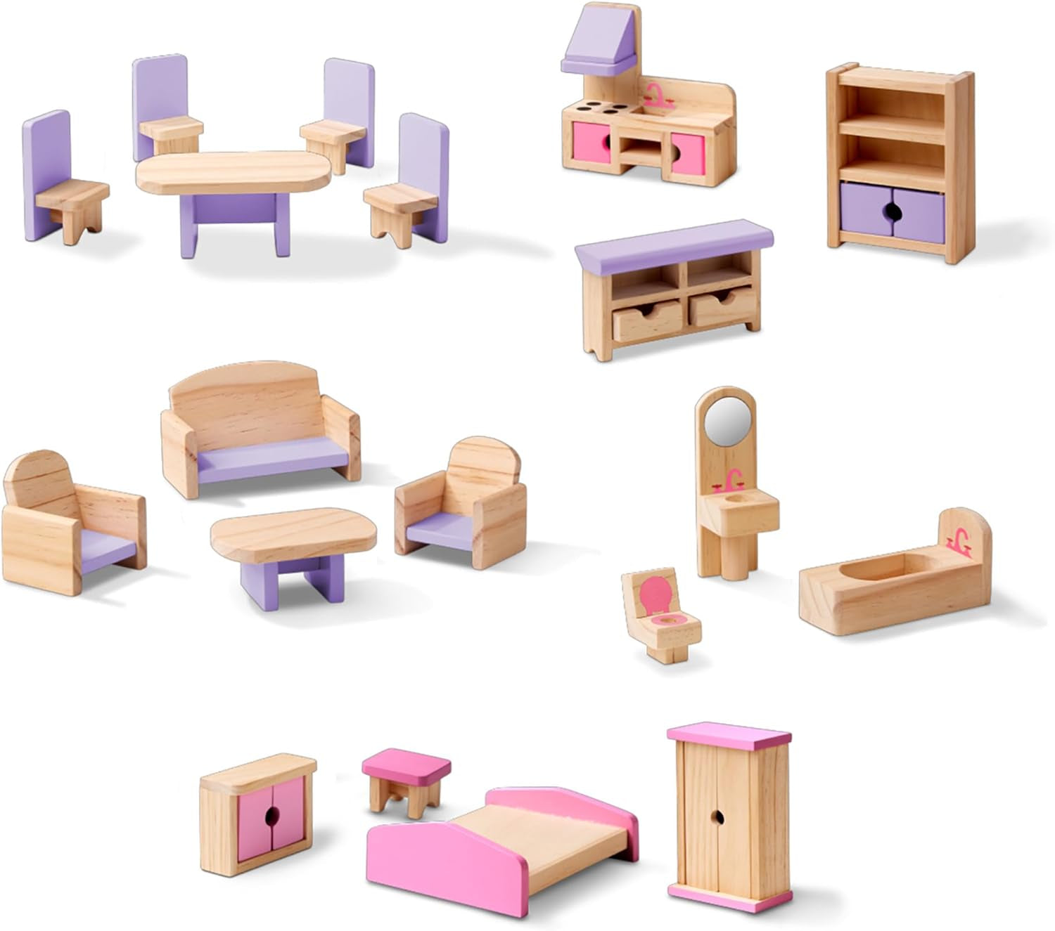 Melissa & Doug Casă de păpuși din lemn