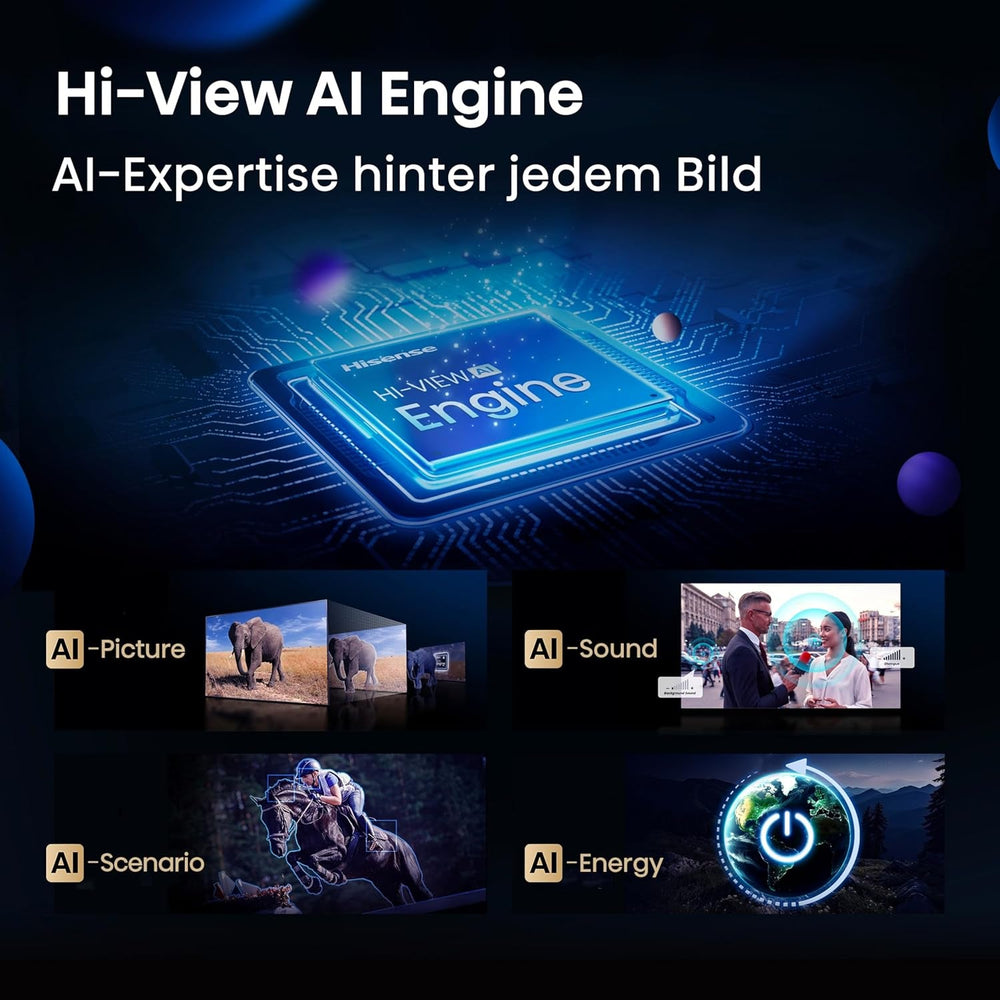 Televizor Hisense 50U7Q de 50 de inci, mini LED ULED 4K, Smart TV, motor Hi-View AI, mod de joc Pro la 144Hz, FreeSync Premium, subwoofer încorporat, Dolby Vision IQ Atmos, AirPlay, control vocal [2025]