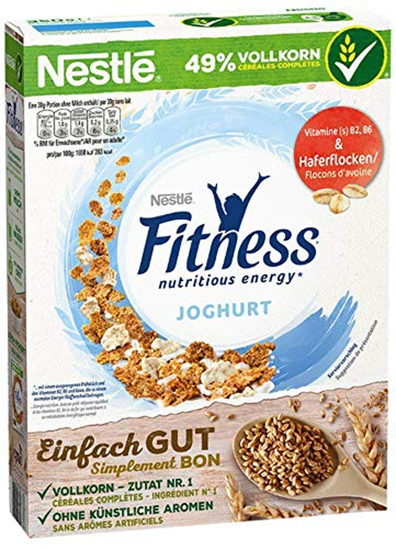 Nestlé Fitness Yogurt cereali integrali per la colazione con gusto parziale di yogurt, confezione da 4 (4 x 350 g)
