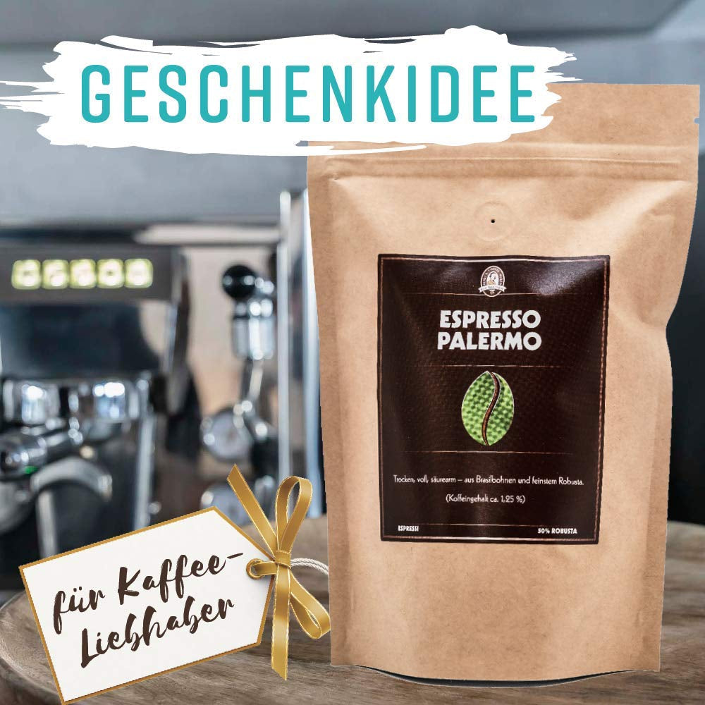 Henry's Espresso Palermo 1000g - prăjire italiană - aromă puternică - aciditate scăzută - calitate rafinată - prăjire manuală în Germania - boabe de cafea direct de la fermier