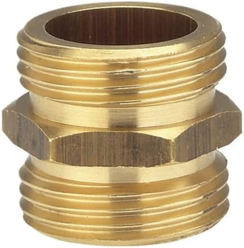 Niplu filetat din alamă Gardena: Conector din alamă pentru conectarea pe ambele părți, de exemplu la pompe, filet de țeavă 26,5 mm (G 3/4 inch) (7260-20)