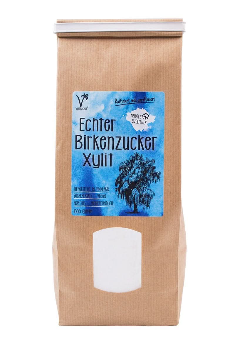 Vero zucchero di betulla (Xilitolo) dalla Finlandia, 1 Kg Dolcificanti Naty Shop