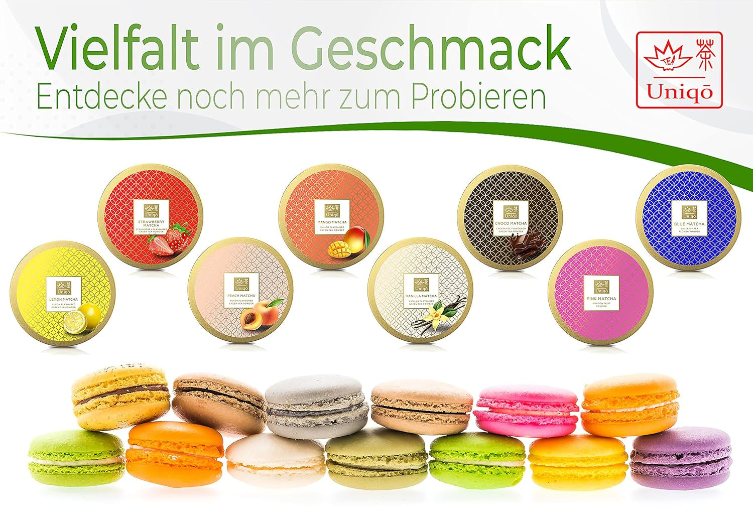 Tea Uniqo - Ceai Matcha roz pudră - Ideal pentru înghețată, latte, shake-uri, coacere sau gătit - Pudră de fructul dragonului Pitaya, 100% natural, fără aditivi, în cutie resigilabilă