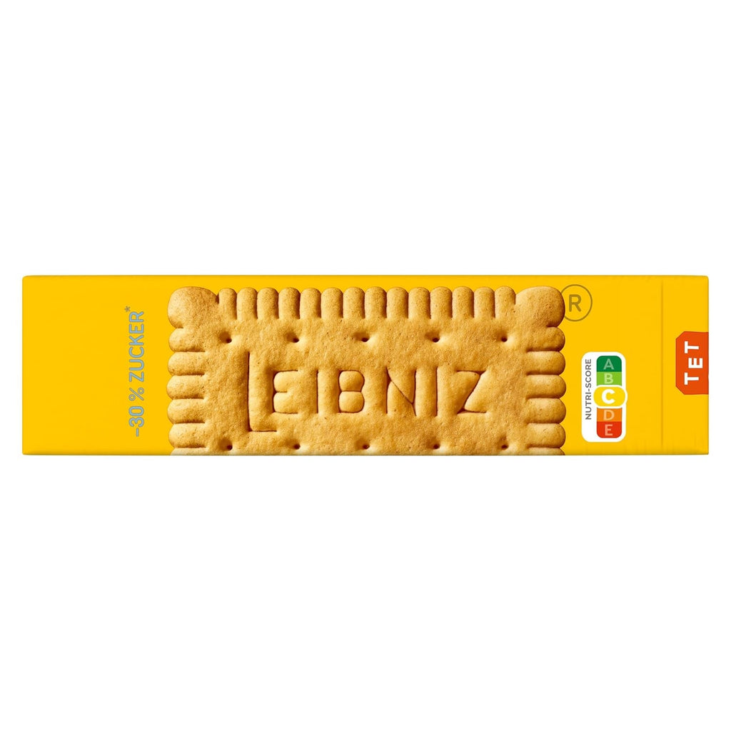 Biscuiți cu unt LEIBNIZ - 30% zahăr, 150 g, Biscuiți cu unt cu conținut redus de zahăr, Biscuiți crocanți autentici cu 52 de dinți (1 x 150 g)
