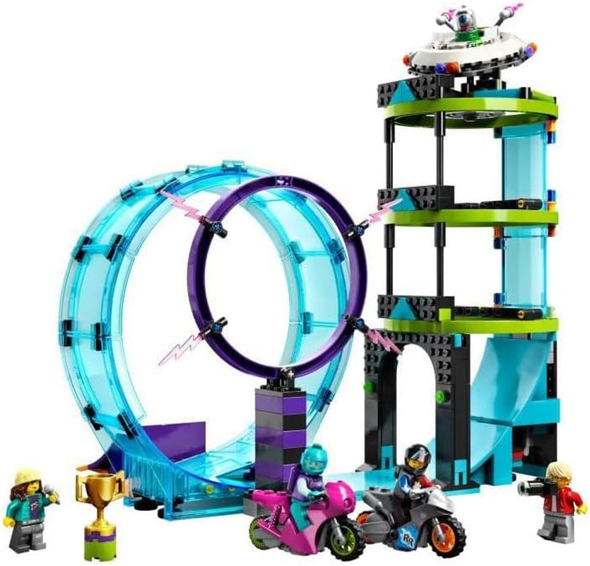 LEGO City Stuntz Ultimate Stunt Rider Challenge, 60361, acrobazie 3 in 1 per 1 o 2 giocatori, con motociclette giocattolo a 2 ruote per bambini, set 2023 Building Sets Besuche den LEGO-Store