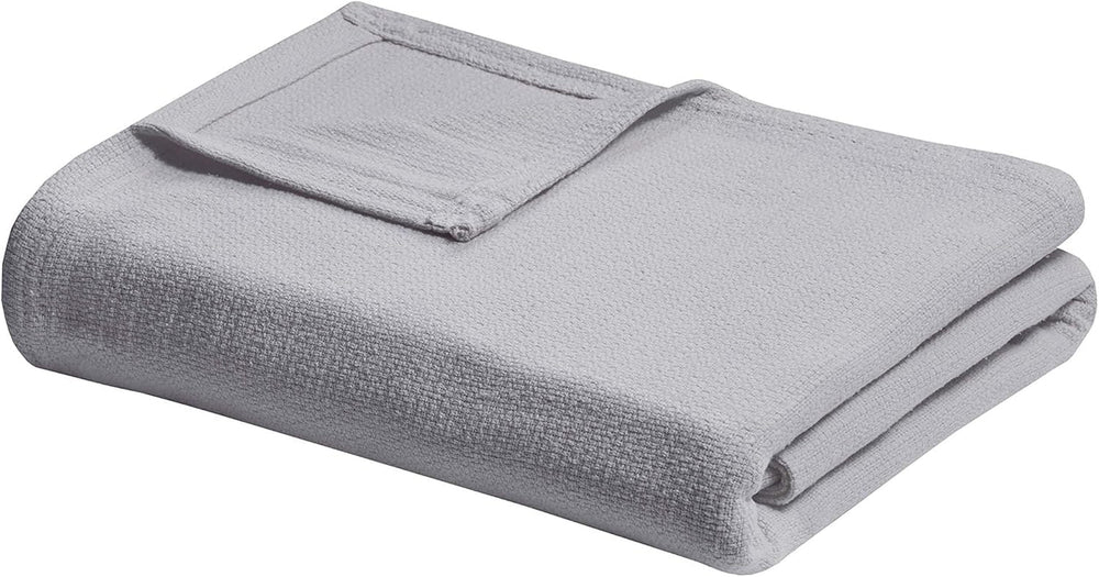 Letti e piumini Madison Park Freshspun Wicker Twin in cotone grigio Coperta Madison Park Grey Full/Queen