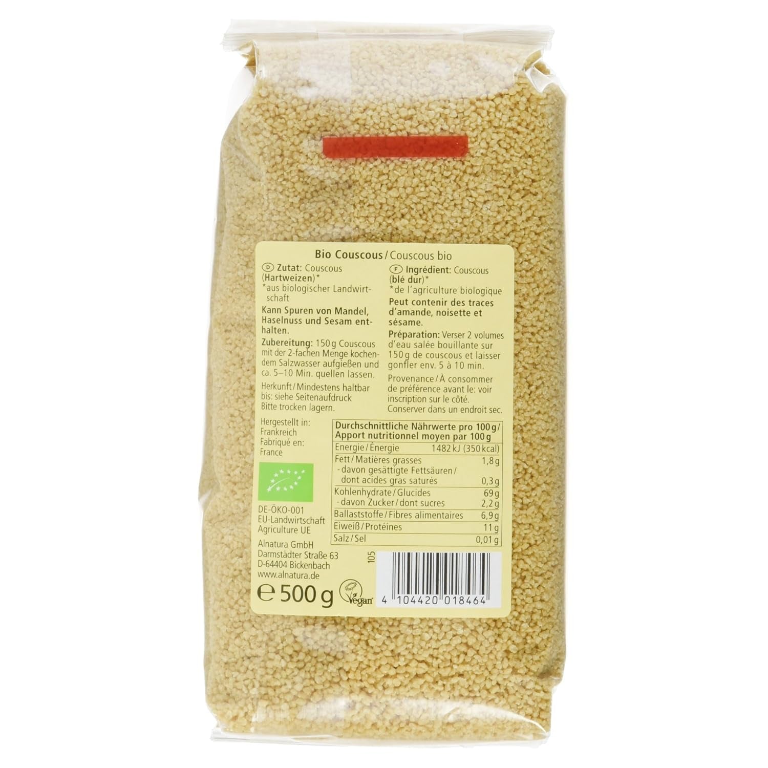 Cous cous ai cereali biologico, 500g