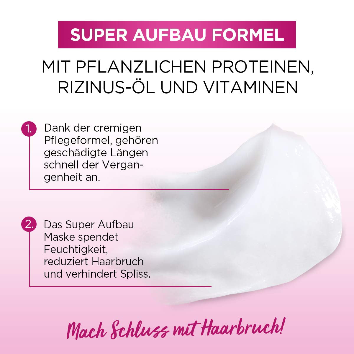 L'Oréal Paris Elvital Anti Split End Hair Mask pentru păr lung, deteriorat, Tratament intensiv pentru clătire, Cu vitamine vegetale și ulei de ricin, Dream Length Super Build-up Mask, 1 x 300 ml Masca de par Naty Shop