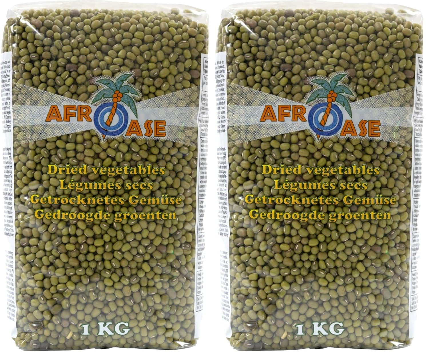 AFROASE - Fagiolini Mung - 1 x 1 kg (Confezione da 2)