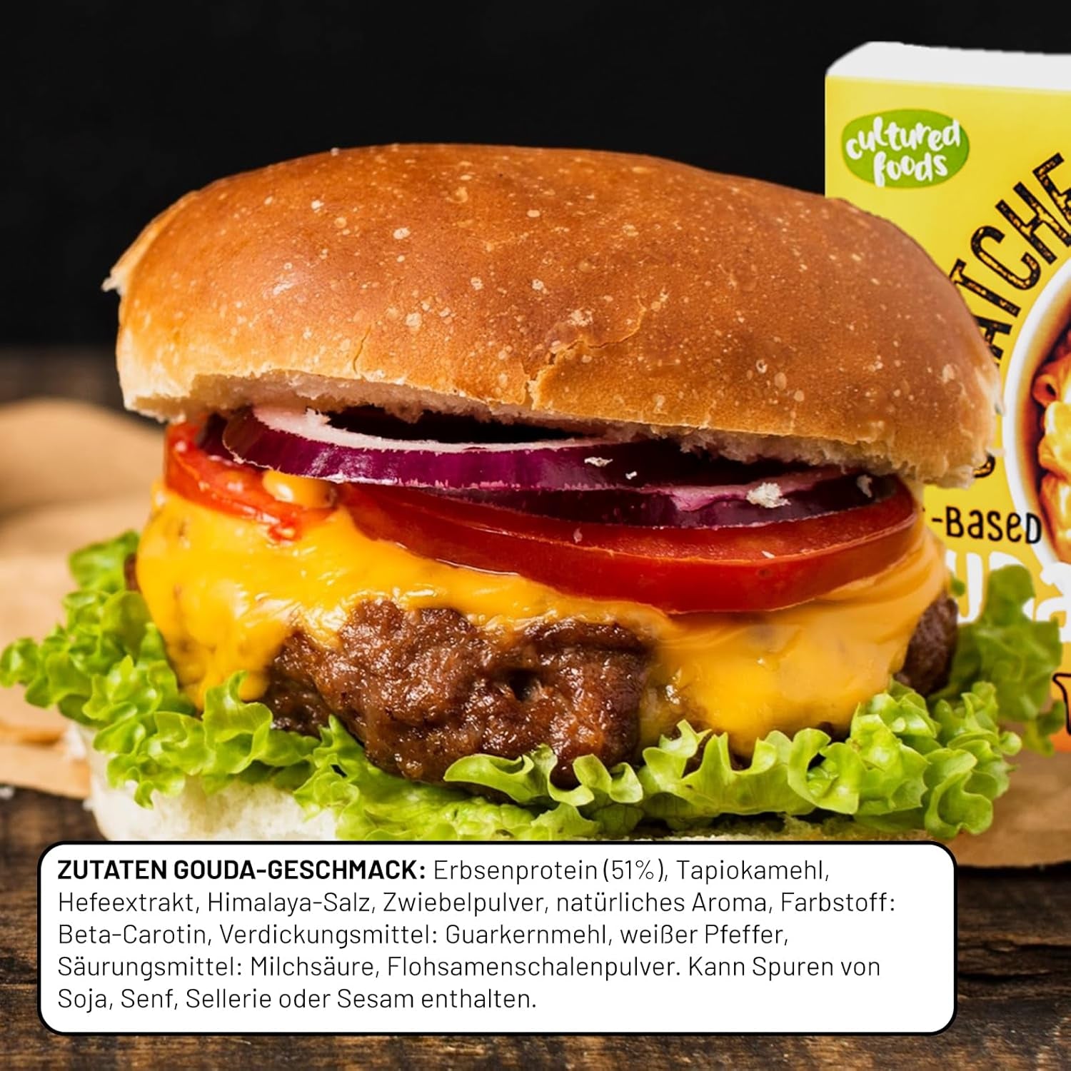 Cultured Foods Veganer Käse Käseersatz Laktosefrei Glutenfrei 2-er Set Gouda e Cheddar CHEATCHEEZ