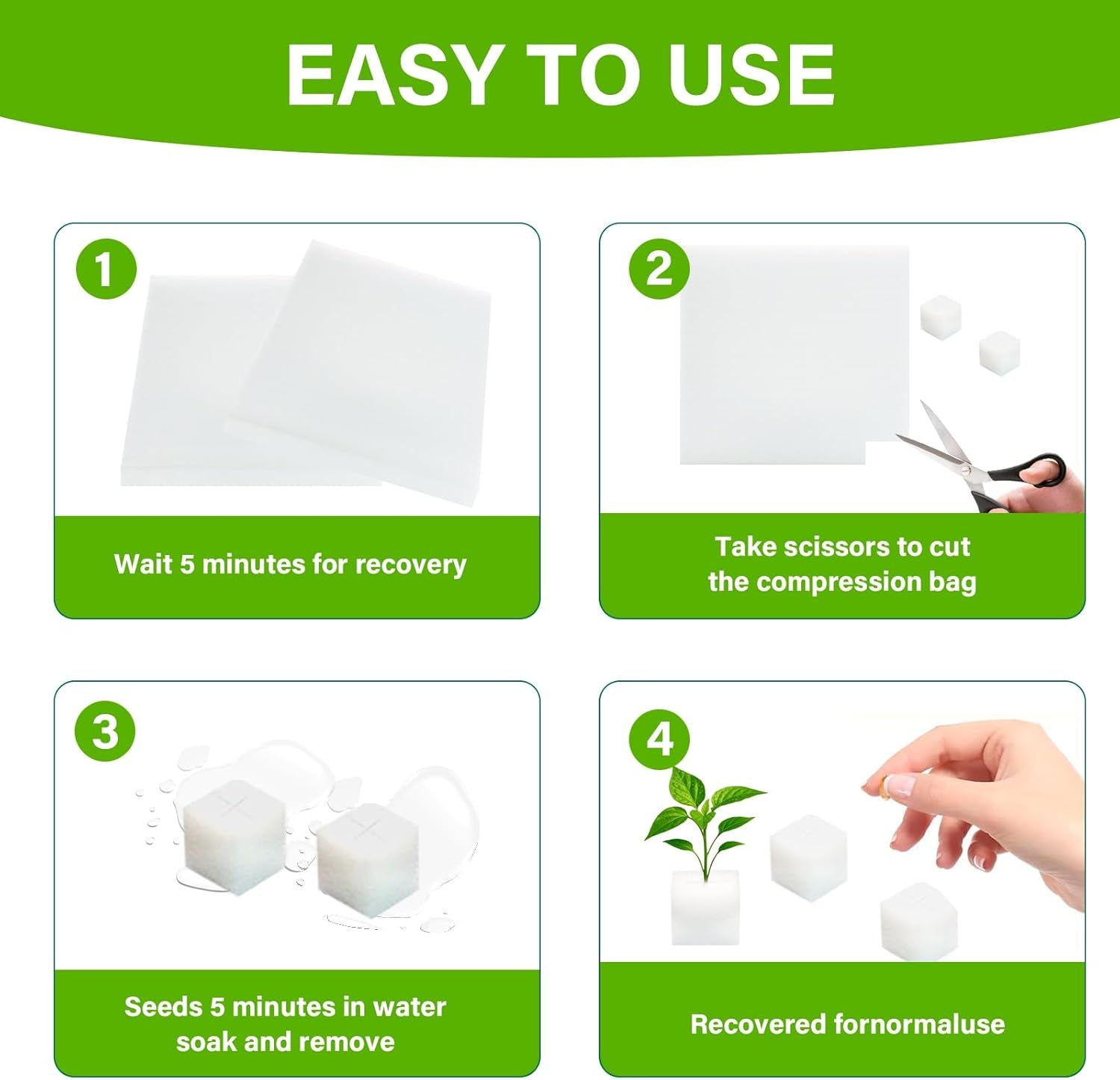 Lana di roccia, lana di roccia per propagazione, 2 pezzi, spugna idroponica, 200 pezzi dopo il taglio - Alternativa per serra, germinazione di semi e verdure domestiche