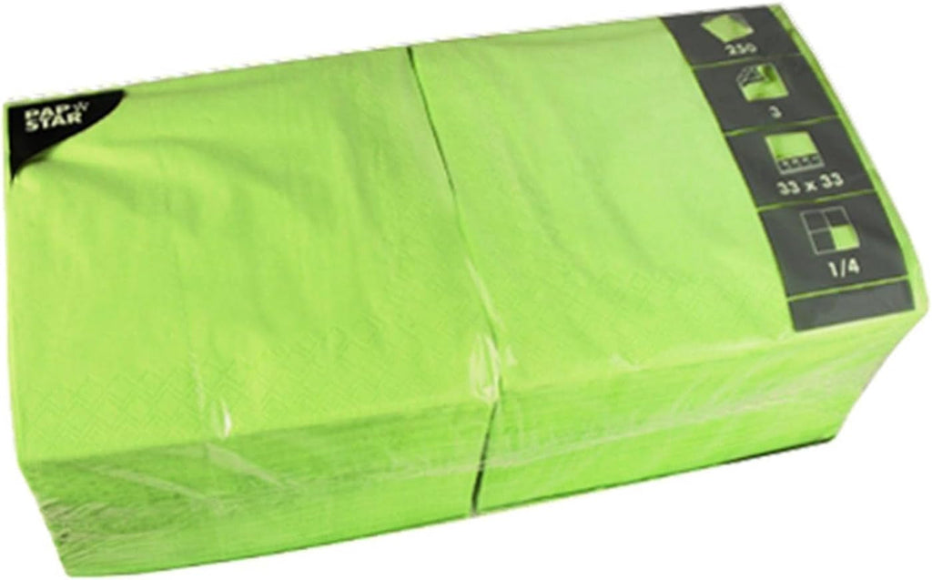 250 șervețele, 3 straturi 1/4-fold 33 Cm X 33 Cm verde măr