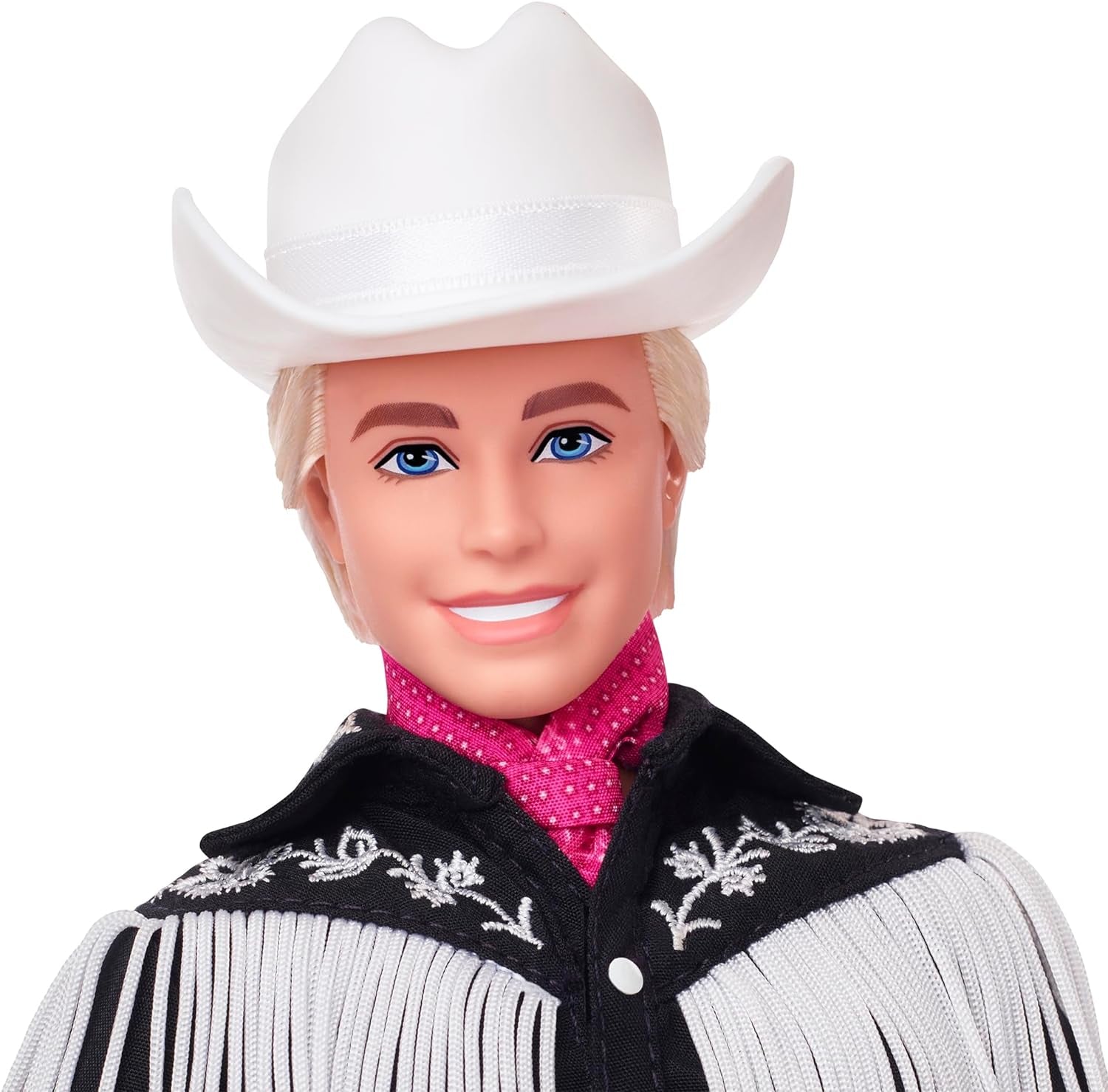 BARBIE the MOVIE Ken - Păpușă de colecție din lungmetraj cu ținută western, cămașă vintage, pălărie de cowboy, cizme albe, pentru copii de la 3 ani în sus, HRF30 Papusi Naty Shop