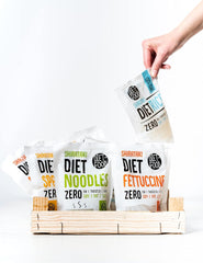 Tagliatelle Shirataki DIET-FOOD Tagliatelle Konjac a basso contenuto di carboidrati e a basso contenuto calorico Alimenti vegani Senza grassi Senza soia Senza glutine Tagliatelle dietetiche solubili in acqua a basso contenuto calorico 200 grammi