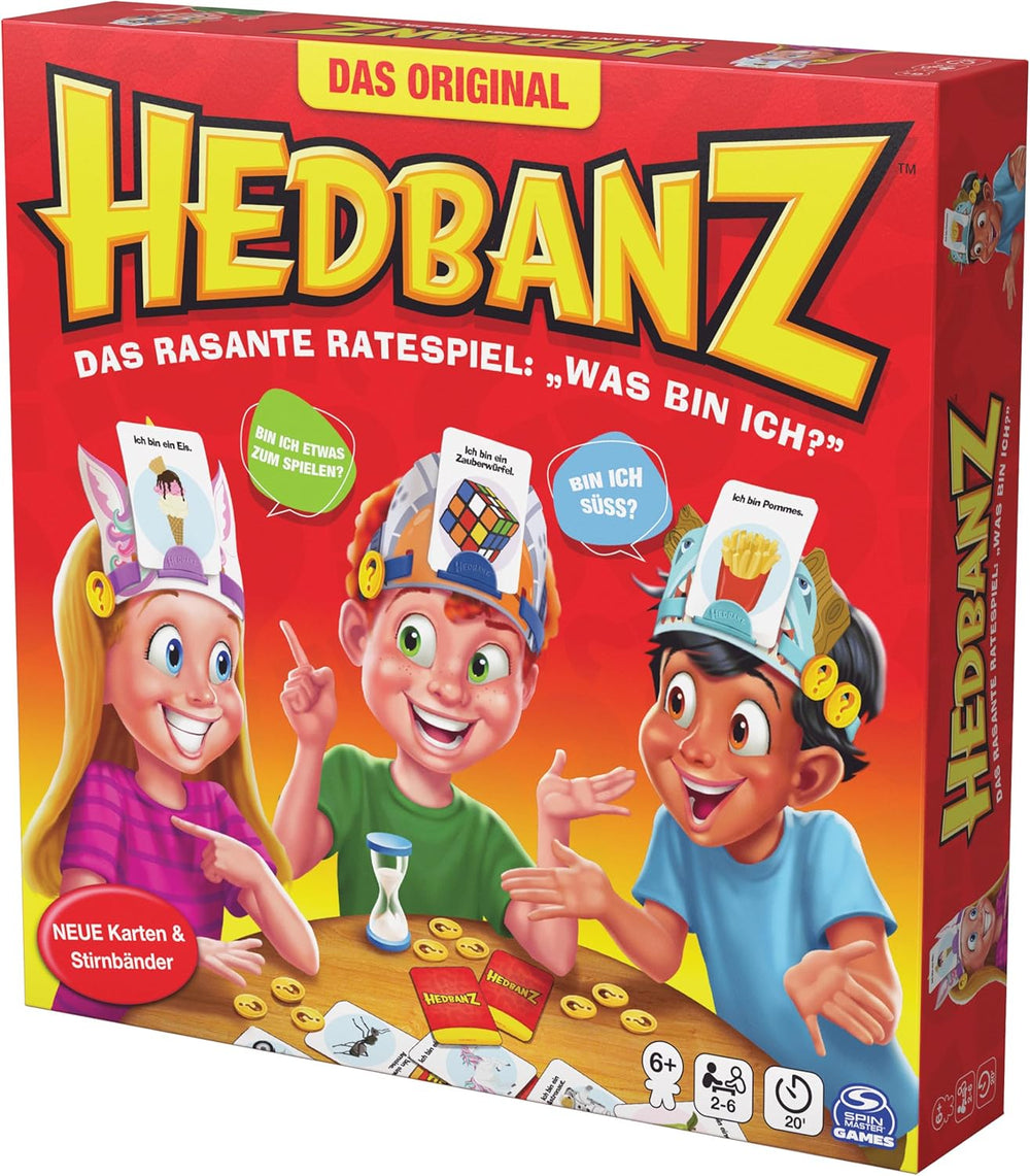 Spin Master Games - Hedbanz, il gioco d'indovinelli per tutta la famiglia, nuova edizione (2025) con fantastici componenti di gioco, per 2-6 giocatori, dai 6 anni in su