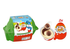 Kinder Joy confezione da 2 - Una metà con deliziosa crema al latte e cacao e palline croccanti, l'altra metà con una grande sorpresa - Cioccolato pasquale, dolci pasquali - Regalo di Pasqua - 40g
