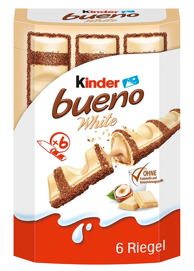 Kinder Bueno Mini - Barrette Croccanti di Cioccolato Wafer, Crema al Latte e Nocciole e Cioccolato Finissimo al Latte - Dolcetti di Carnevale - 1 Busta di Mini Barrette Incartate Singolarmente (1 x 108g)
