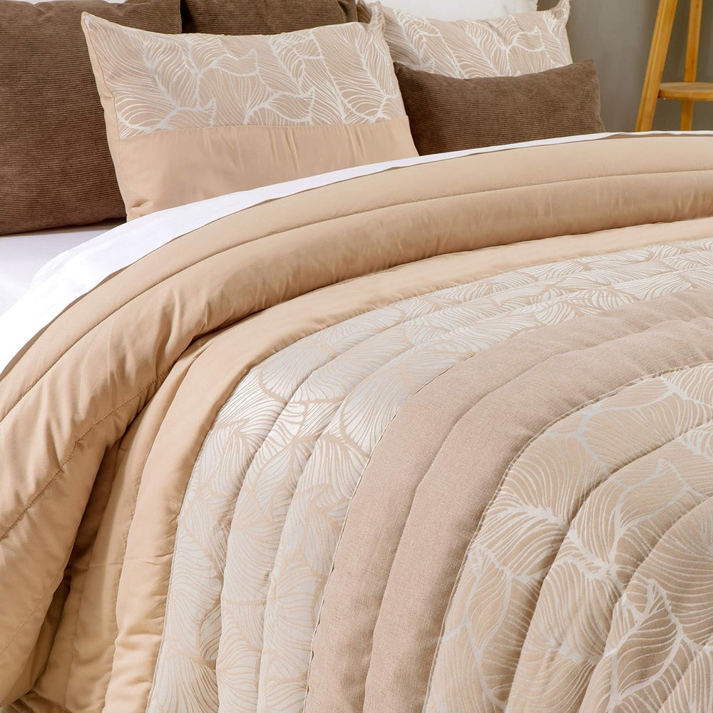 Coperta Sancarlos Primavera 1, colore panna, per letti di larghezza 105 cm Trapunte e trapunte Naty Shop