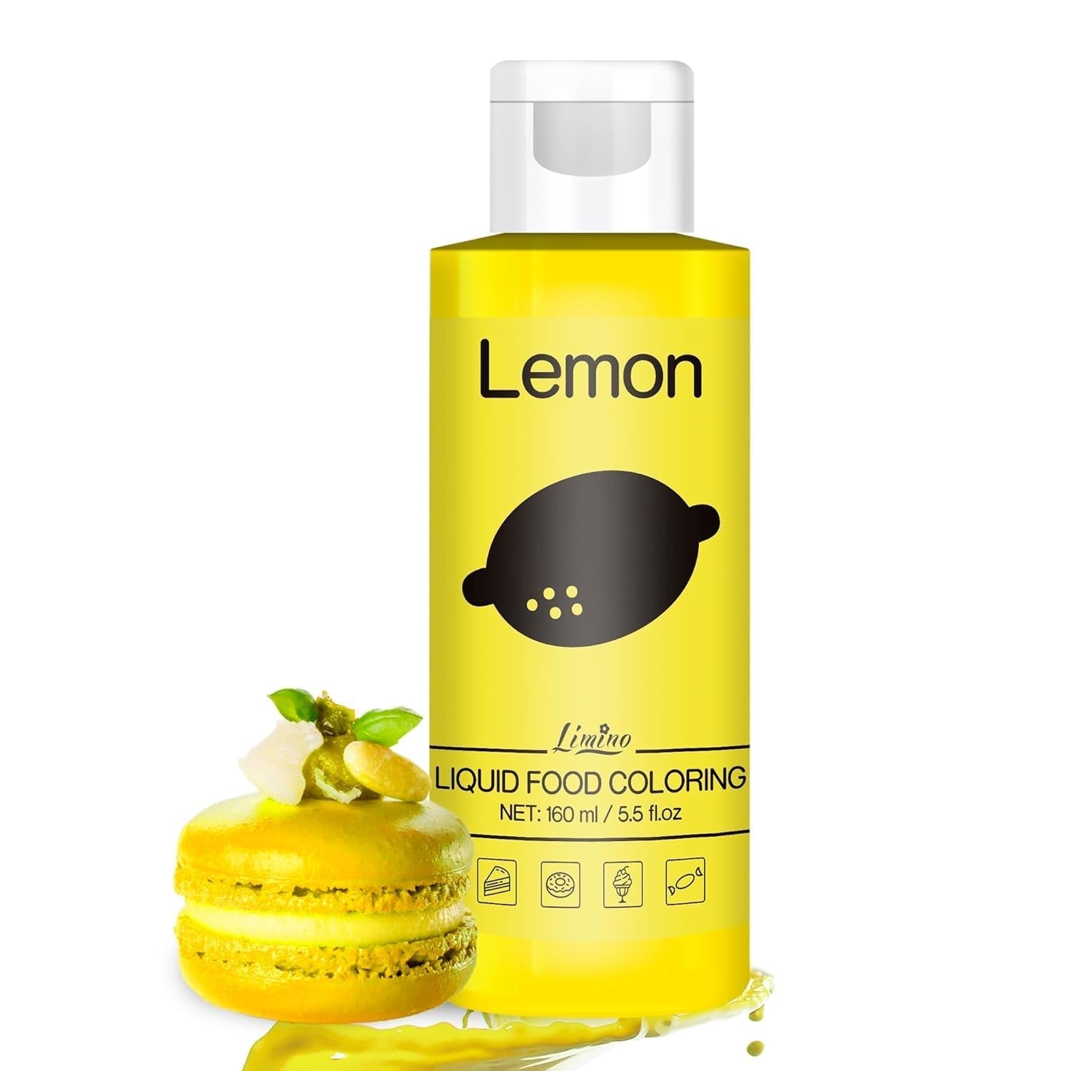 Limino, coloranti alimentari lichizi, 160 ml Naty Shop Galben lamaie