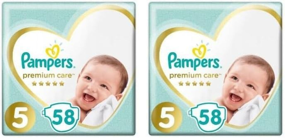 Pannolini Pampers taglia 5 (11-16 kg), pannolini Premium Care, 58 pezzi, comfort e protezione ottimali per la pelle sensibile di Pampers