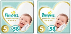 Pannolini Pampers taglia 5 (11-16 kg), pannolini Premium Care, 58 pezzi, comfort e protezione ottimali per la pelle sensibile di Pampers