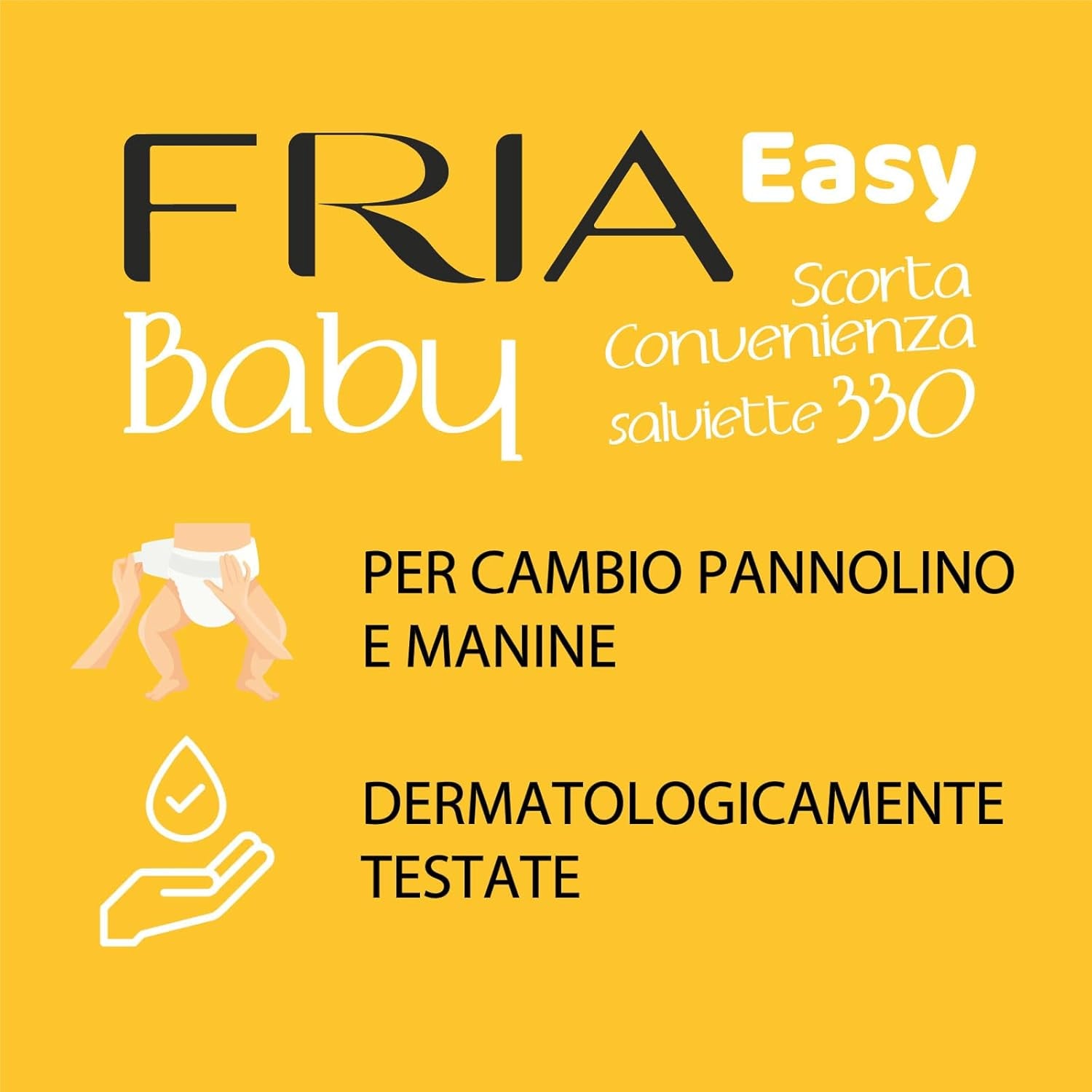 Salviette umidificate Easy Baby con Aloe Vera ed Estratto di Miele Idratante per la Pelle, Dermatologicamente Testate, Confezione da 330 Salviette