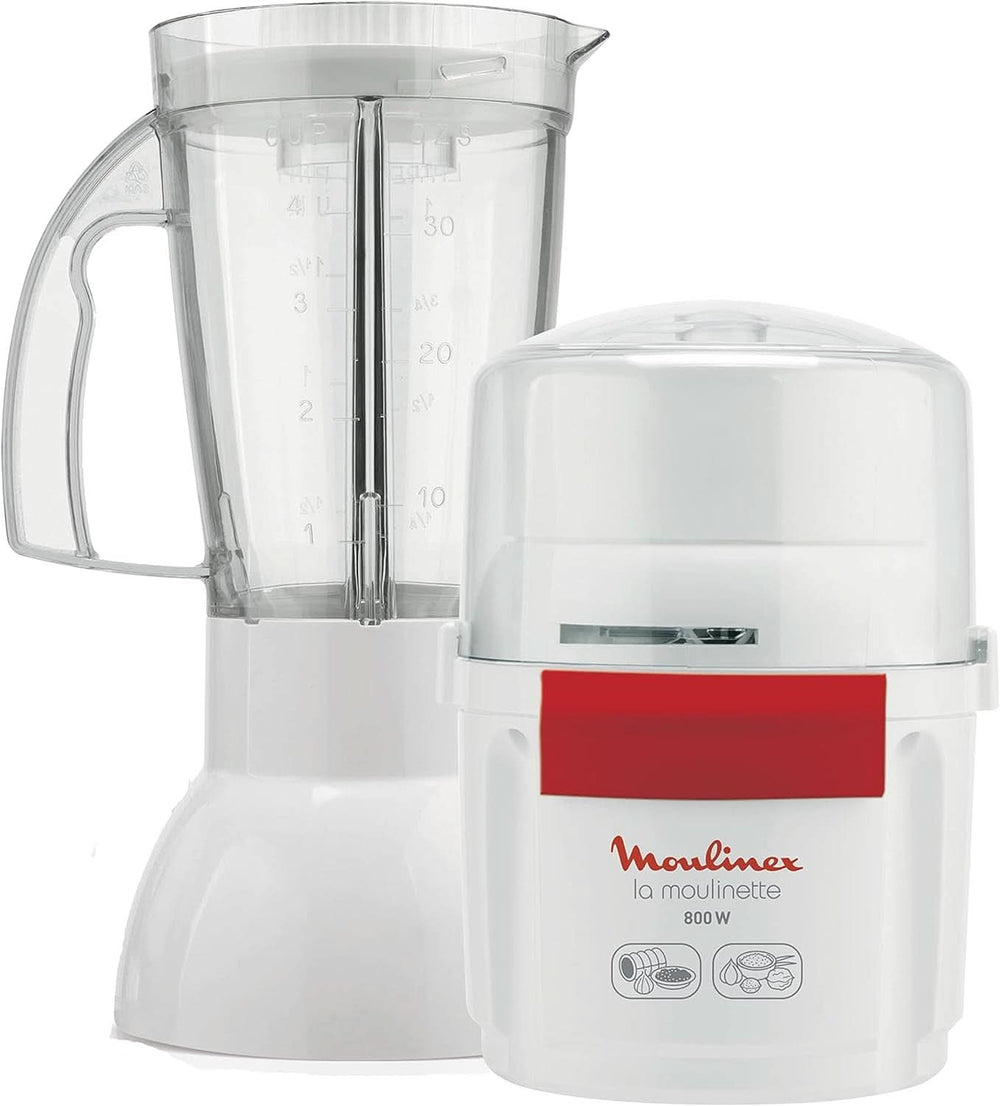 AR6801 Tritatutto e Frullatore La Moulinette 800 W + Lama in Acciaio Inox Mamma e Bambino Naty Shop 800 + Frullatore