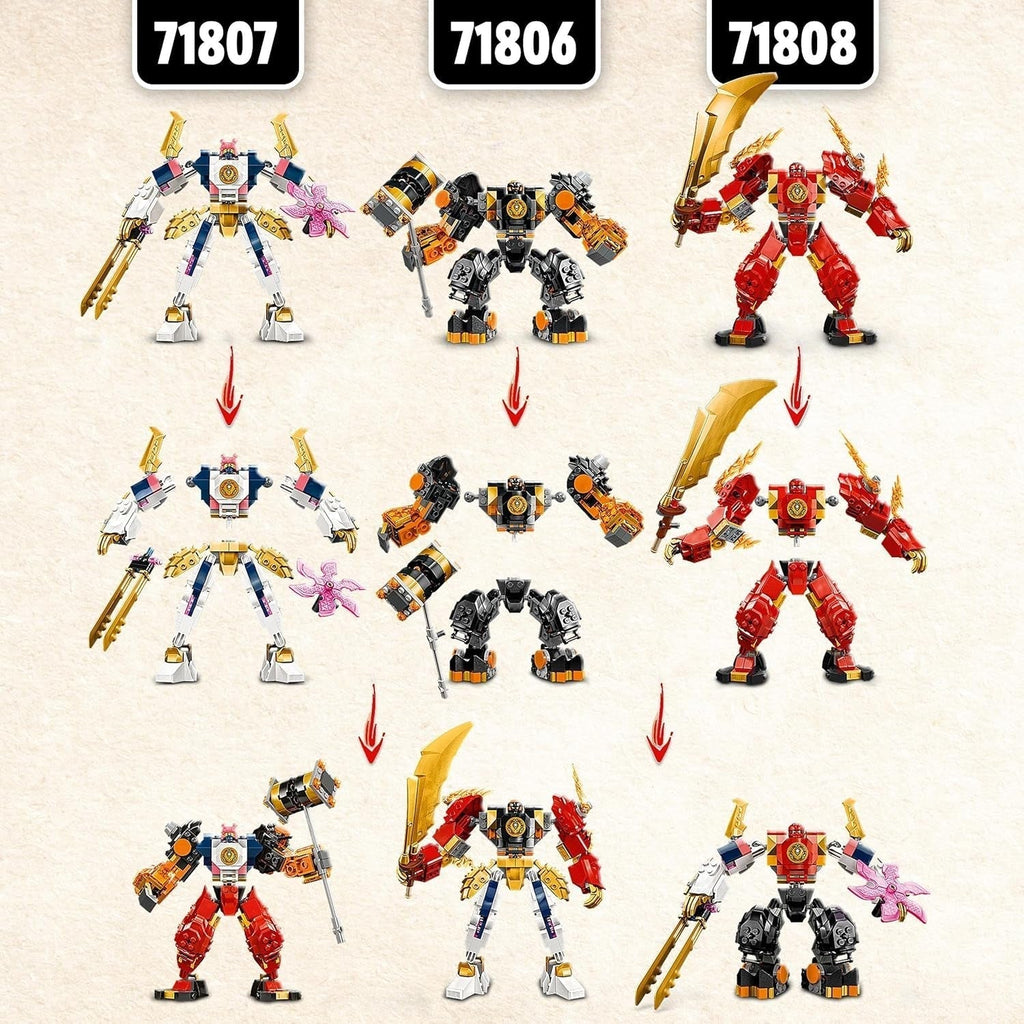 LEGO NINJAGO Mech-ul tehnologic al lui Sora, jucărie cu figurine de acțiune pentru copii, set ninja cu figurine, inclusiv Sora, mech pentru personalizare, cadou pentru băieți și fete cu vârsta de 7+ 71807 Seturi de constructie Besuche den LEGO-Store