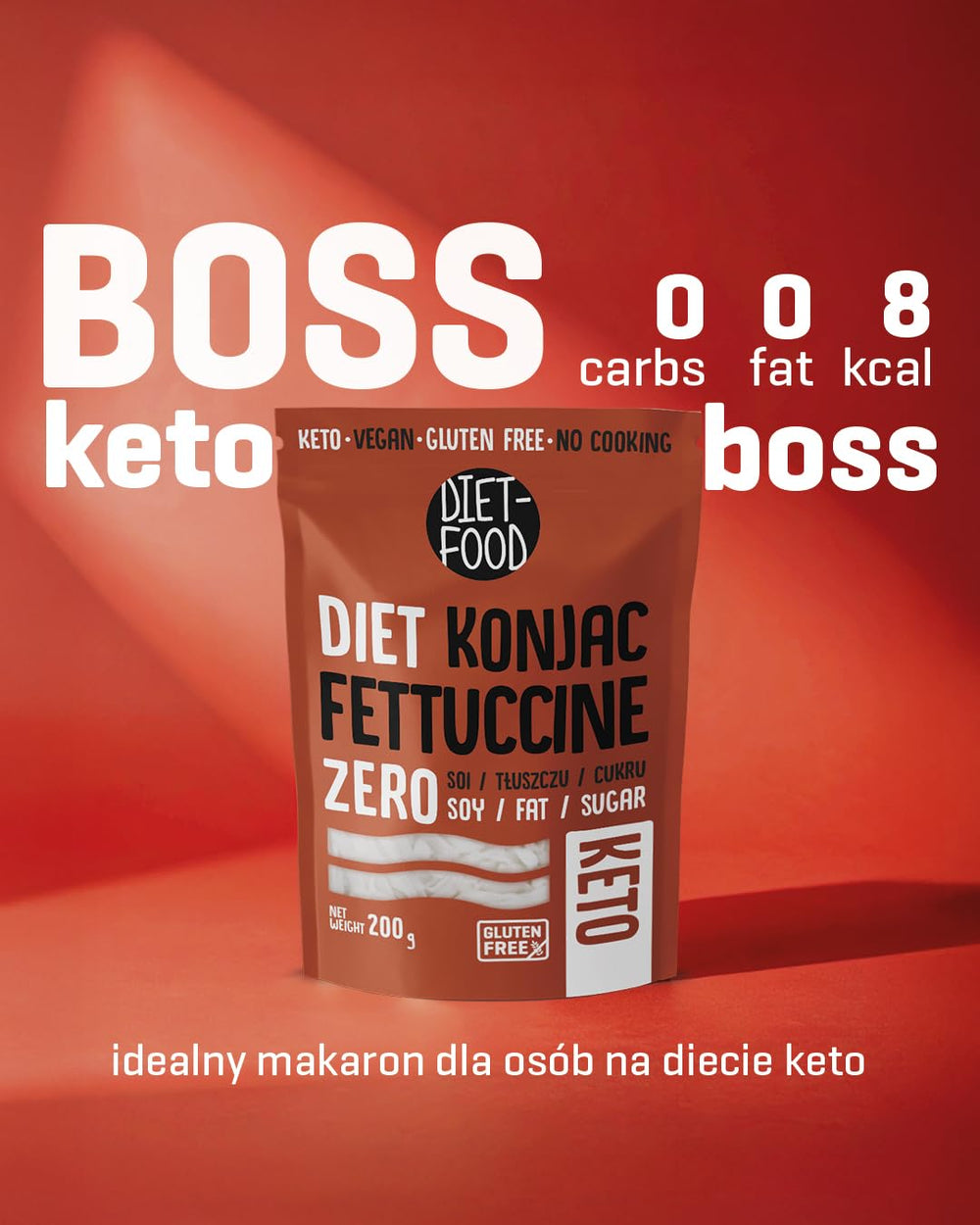 Tagliatelle Shirataki DIET-FOOD Tagliatelle Konjac a basso contenuto di carboidrati e a basso contenuto calorico Alimenti vegani Senza grassi Senza soia Senza glutine Tagliatelle dietetiche solubili in acqua a basso contenuto calorico 200 grammi