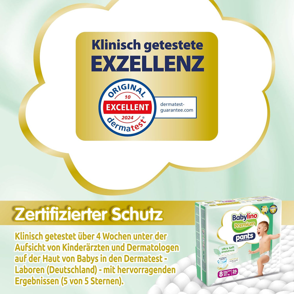 Pantaloni Premium taglia 8 con filtro ultra morbido, XXL (20+ kg), 26 pezzi