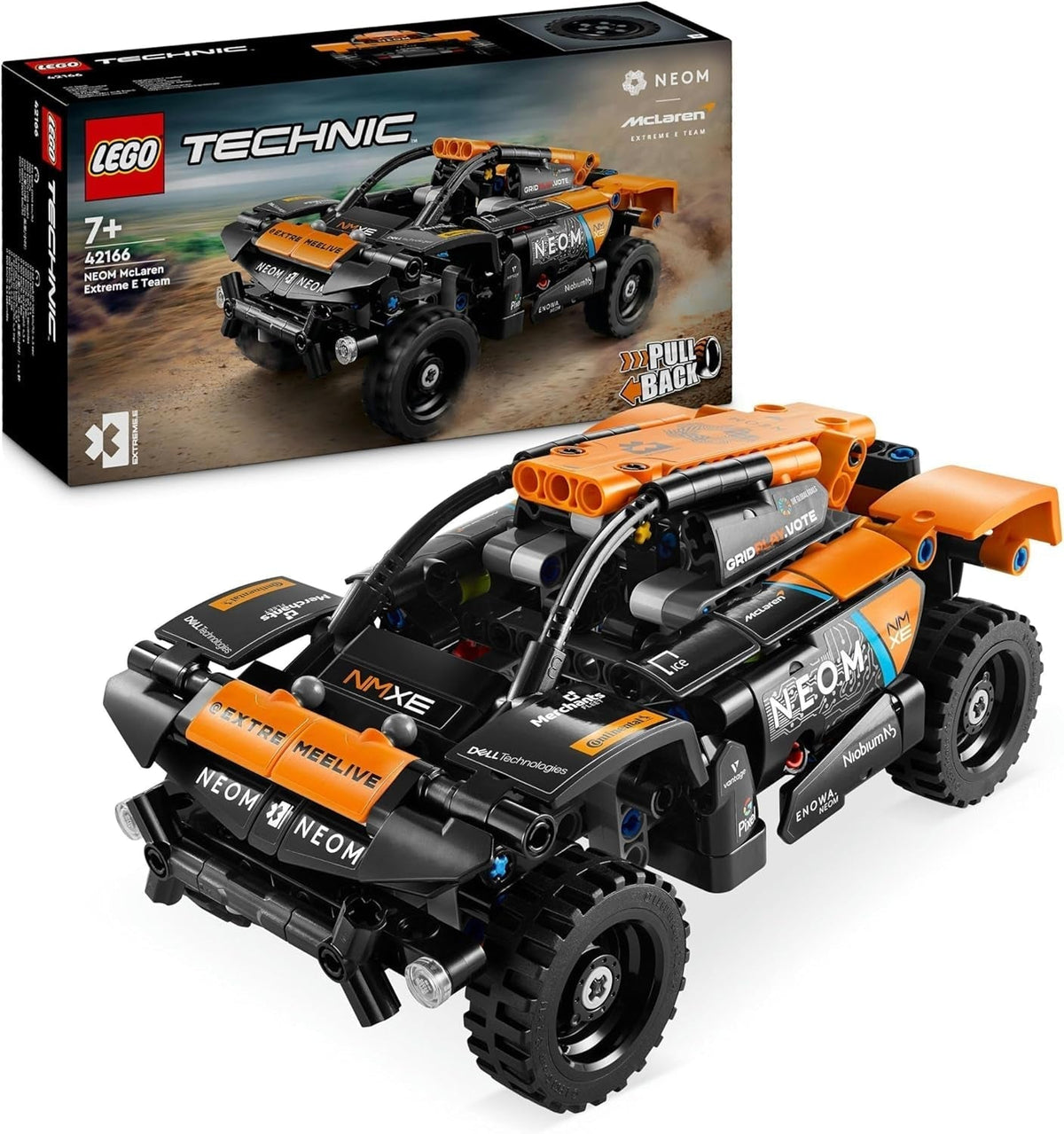 LEGO Technic NEOM Mclaren Extreme E Set di auto da corsa, motore giocattolo per bambini, auto eolica costruibile, regalo Technic per ragazzi e ragazze di 7 anni 42166 Set di costruzione Besuche den LEGO-Store Single