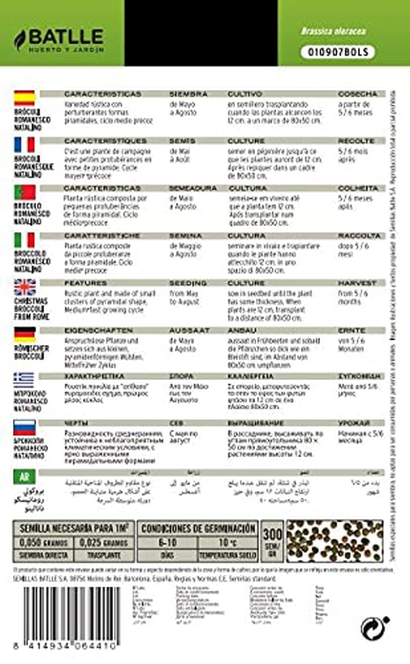 Batlle Gemüsesamen - Brokkoli Romanesco Natalino (Samen)