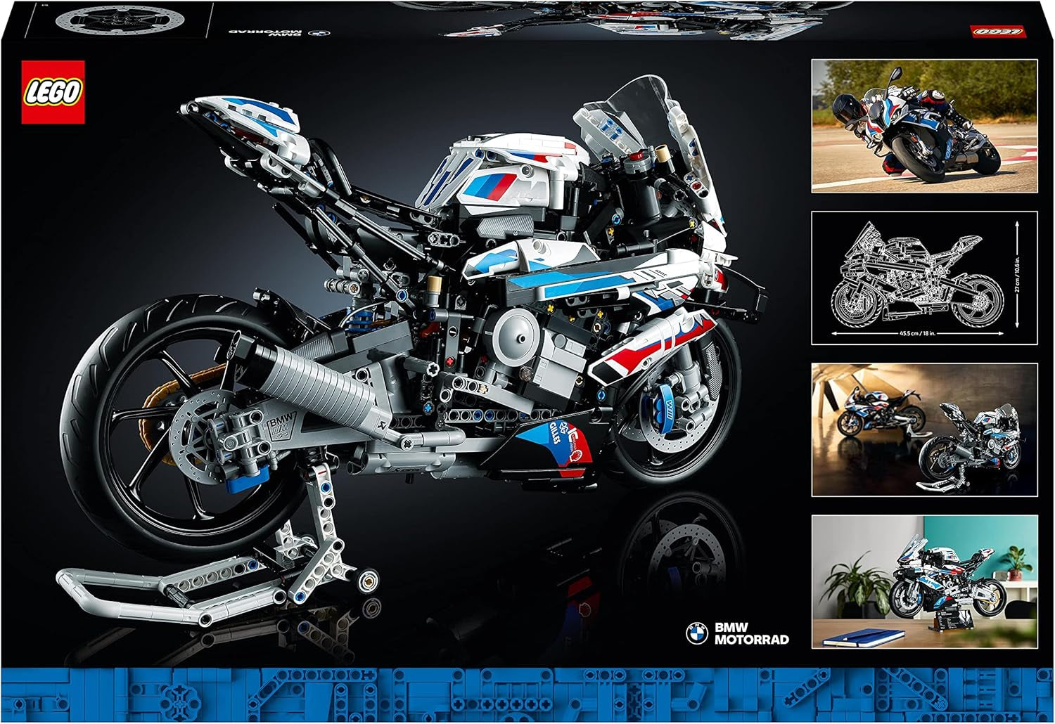 LEGO Technic BMW M 1000 RR Modello di motocicletta Kit per adulti Set come regalo artigianale per uomini e donne Decorazione per la casa o l'ufficio 42130 Kit di costruzione Besuche den LEGO-Store