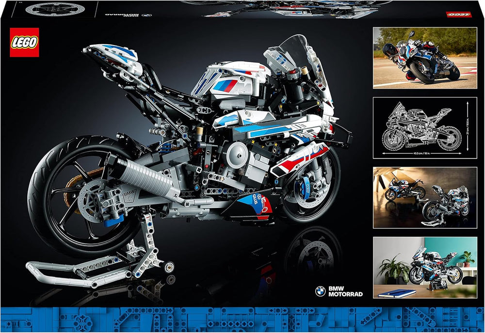 LEGO Technic BMW M 1000 RR Modello di motocicletta Kit per adulti Set come regalo artigianale per uomini e donne Decorazione per la casa o l'ufficio 42130 Kit di costruzione Besuche den LEGO-Store
