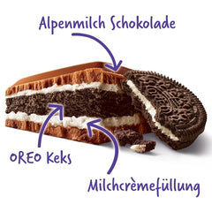 Milka Mmmax Oreo – Cioccolato al latte alpino con croccanti biscotti Oreo e crema al latte – 300g