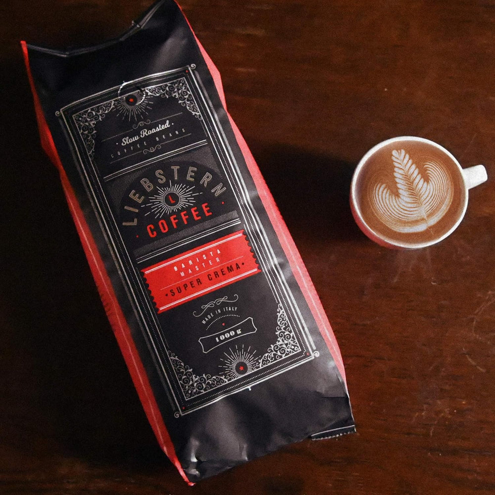 NOU | LIEBSTERN COFFEE | Boabe de cafea 1kg | SUPER CREMA | Cafea cu aciditate suplimentară scăzută | Cele mai bune boabe de espresso pentru aparate complet automate | Prăjire medie cu multă aromă