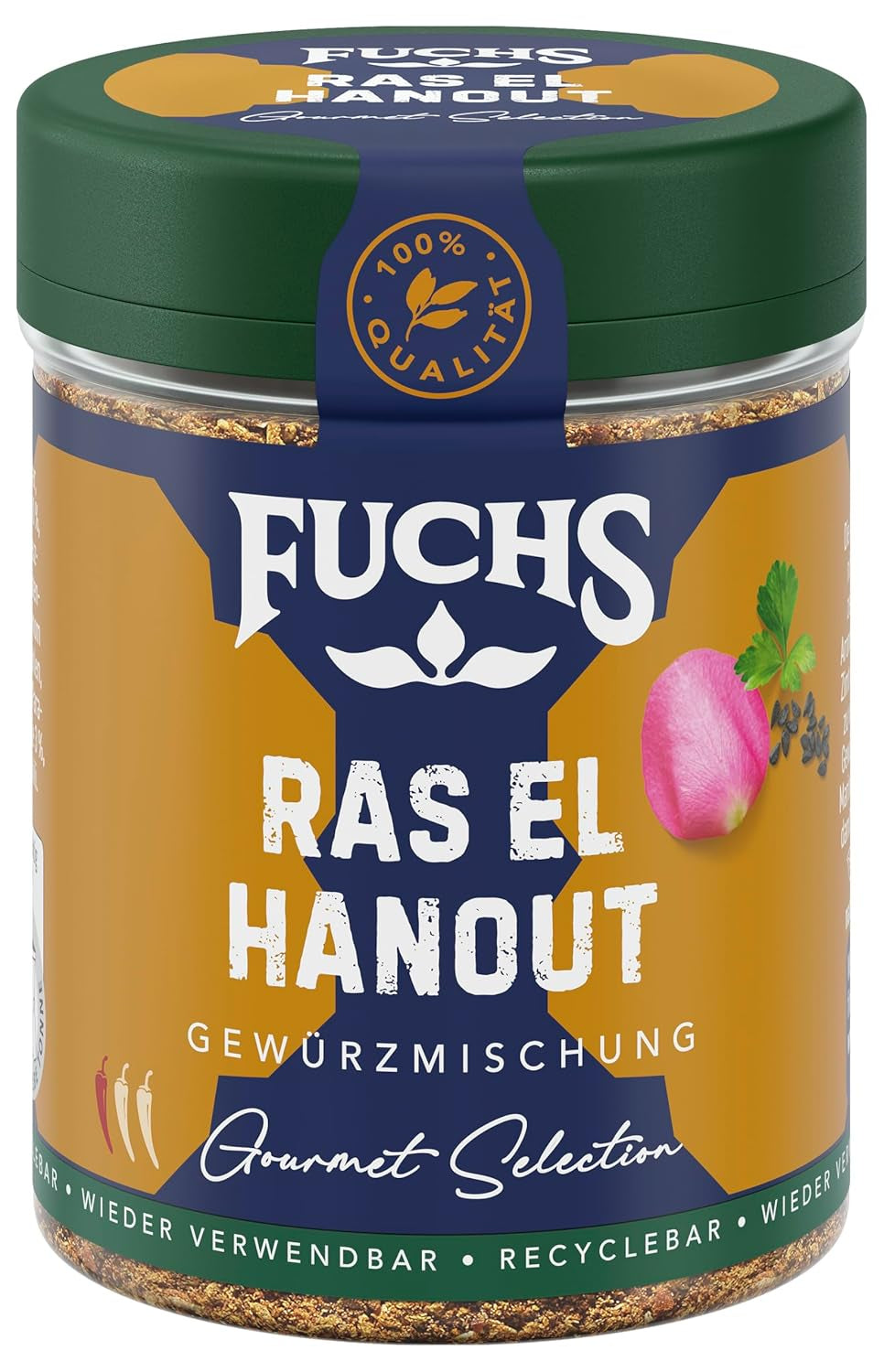 Fuchs Gewürze Gourmet Selection Naher Osten-Afrika – Dukkah Gewürzmischung, nachfüllbarer Gewürz Mix, zum Verfeinern von Fisch und Lamm, vegan, 50 g