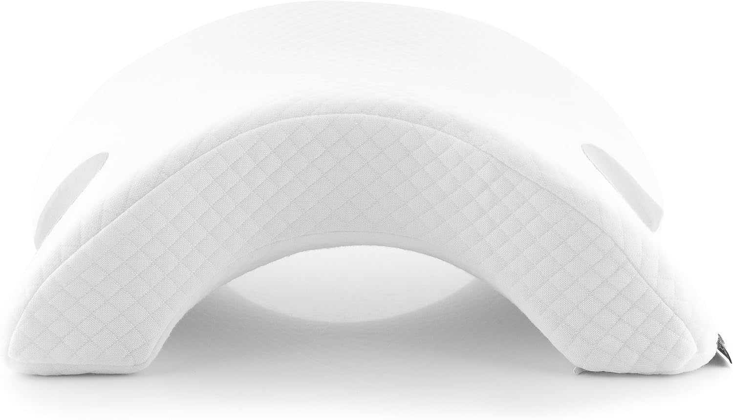 InnovaGoods - Pernă cervicală vâscoelastică pentru cupluri, Design ergonomic pentru relaxare în cuplu, Spumă cu memorie pentru ameliorarea presiunii, Husă detașabilă, Alb, 36 x 12,5 x 30,5 cm, Spumă cu memorie