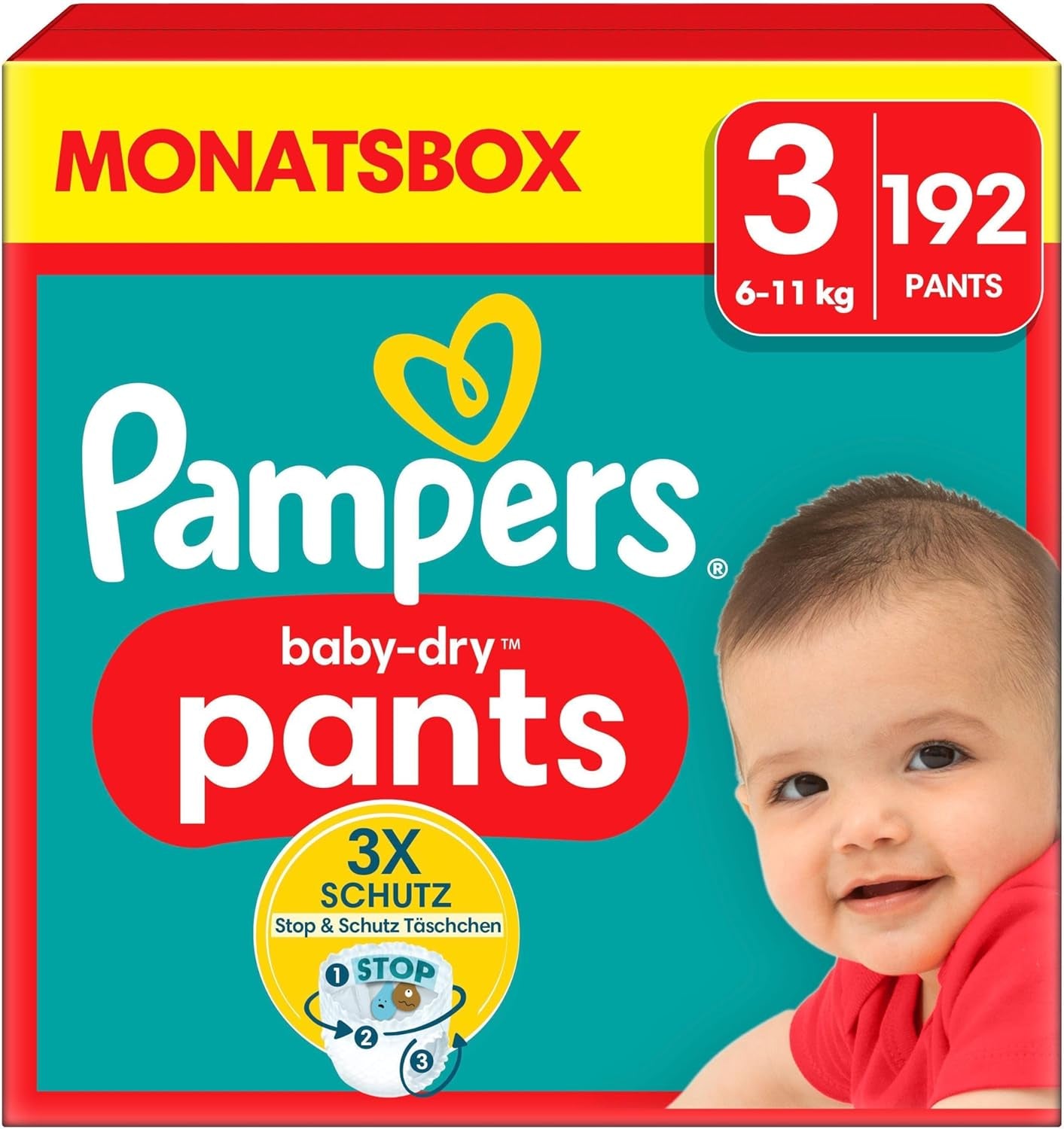 Pantaloni Pampers Baby-Dry Taglia 5, 160 Pezzi, 11kg-17kg, 360° auslaufsichere Fit per il giorno e la notte