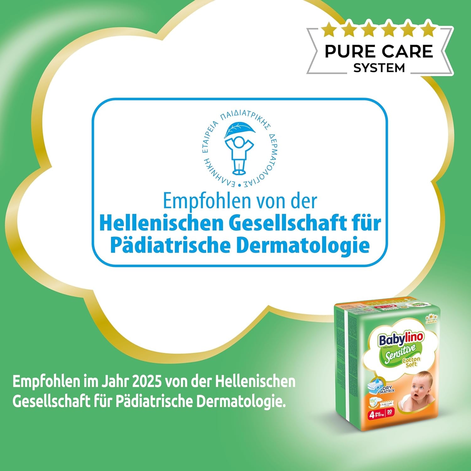 Pannolini per bambini Sensitive taglia 4, Maxi (8-13 kg), 20 pezzi