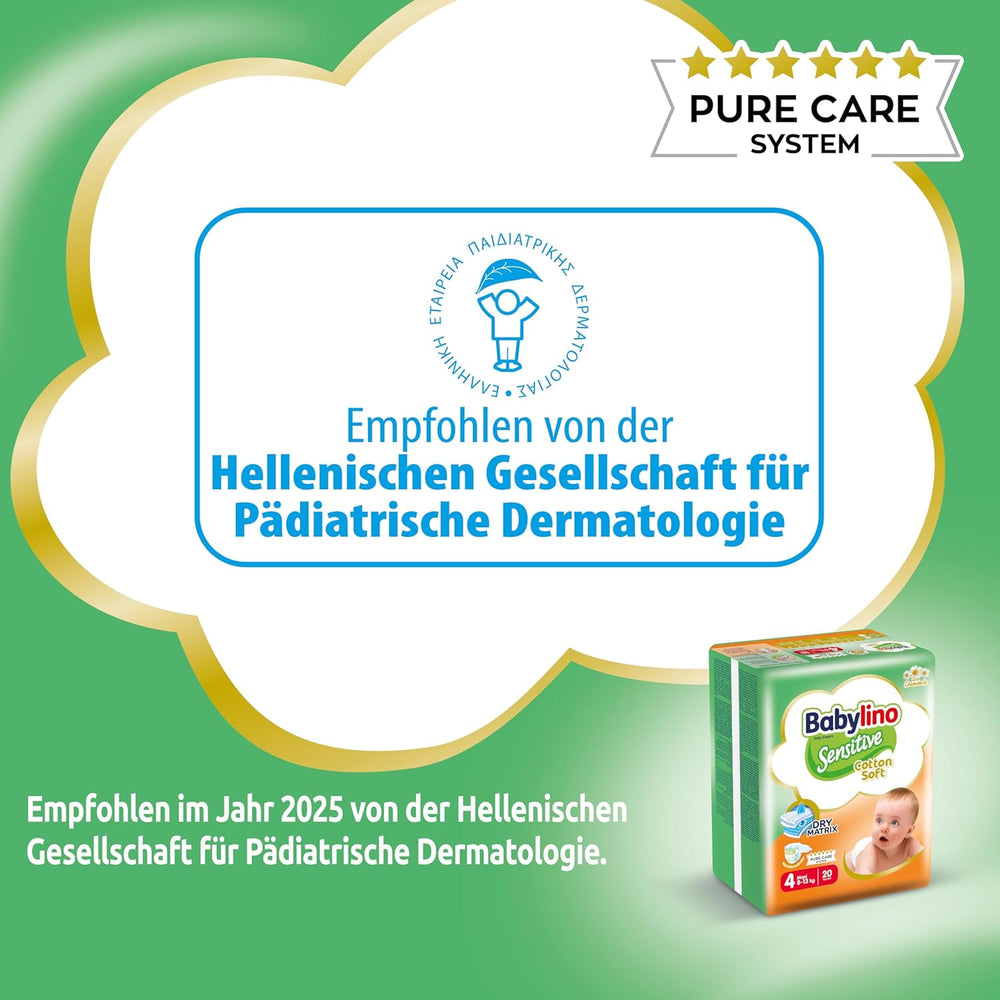 Pannolini per bambini Sensitive taglia 4, Maxi (8-13 kg), 20 pezzi