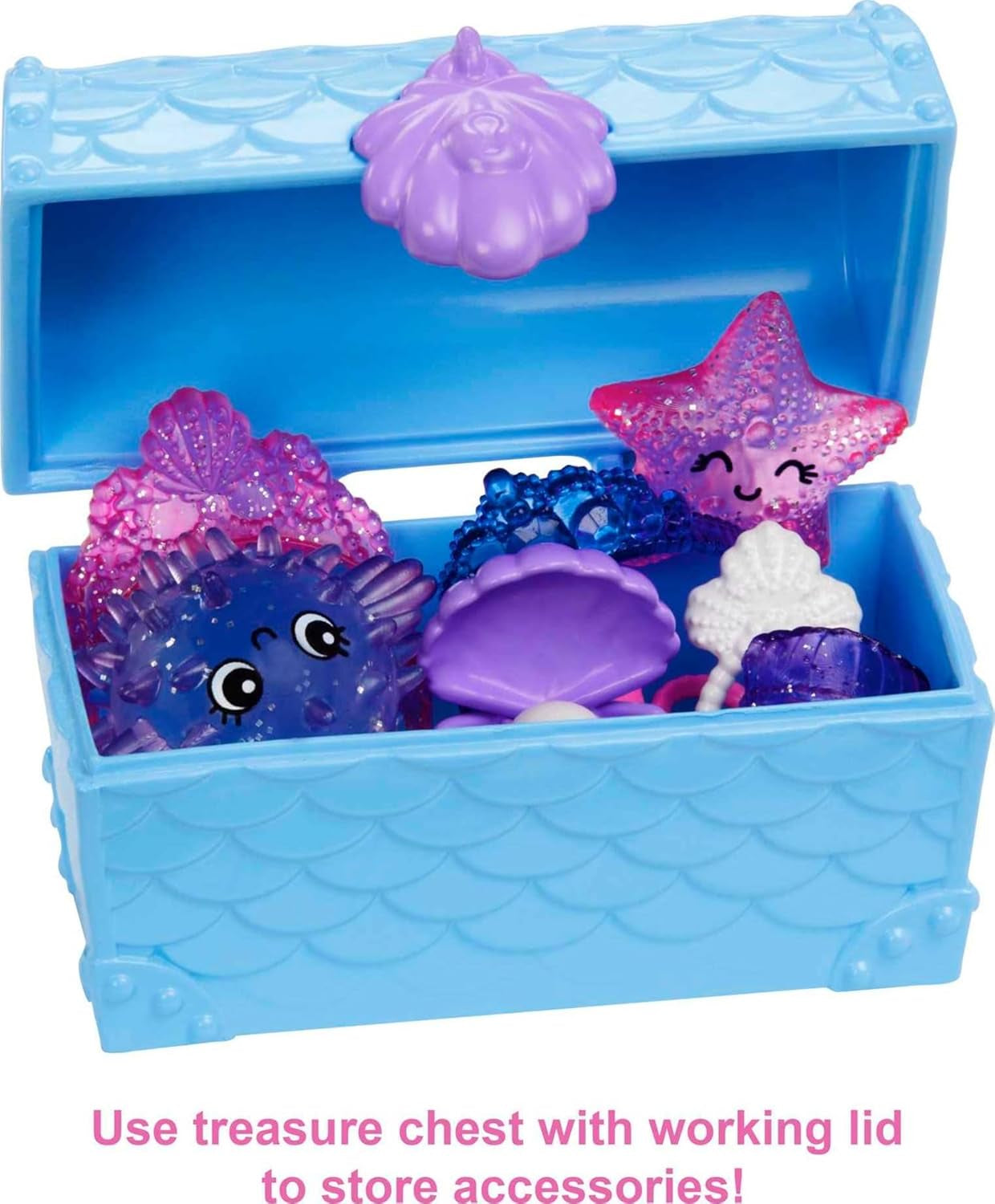 Barbie Sirena Potenza Chelsea Bambola Sirena Bambola Chelsea con Capelli Blu Viola Corona Coda di Sirena Accessorio Regalo per 3 Anni Hhg57 Naty Shop Bambole
