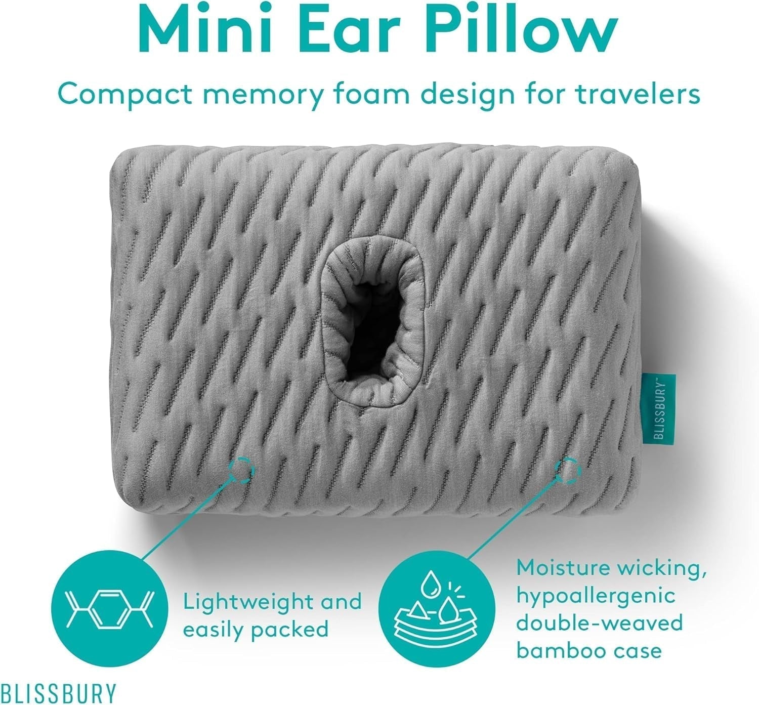 BLISSBURY mini pernă pentru urechi pentru persoanele cu dureri de urechi Perne standard Naty Shop